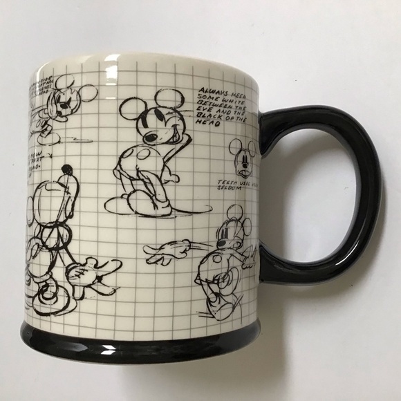 Disney Mickey Mouse Sketch Coffee Mug Cartoon Jumbo Tea Cup Big 16 oz Vintage - Picture 4 of 15